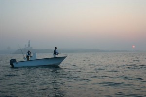 Fishing in fog